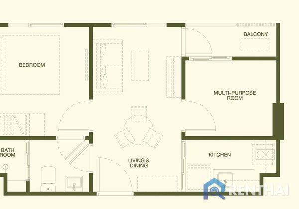 Кондо 1 сп. 34 кв.м. - фото 5