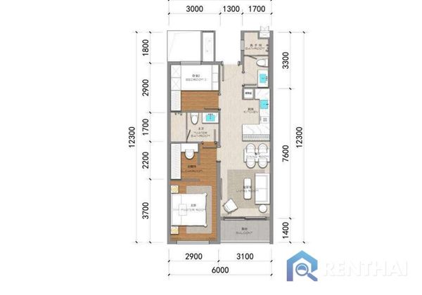 Condo 2 beds. 65 sq.m. - photo 5