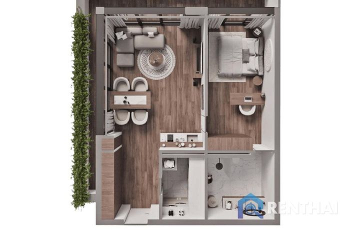Планировка объектов - 1bed