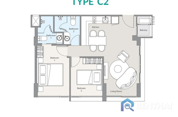 แปลนห้อง - Type C2