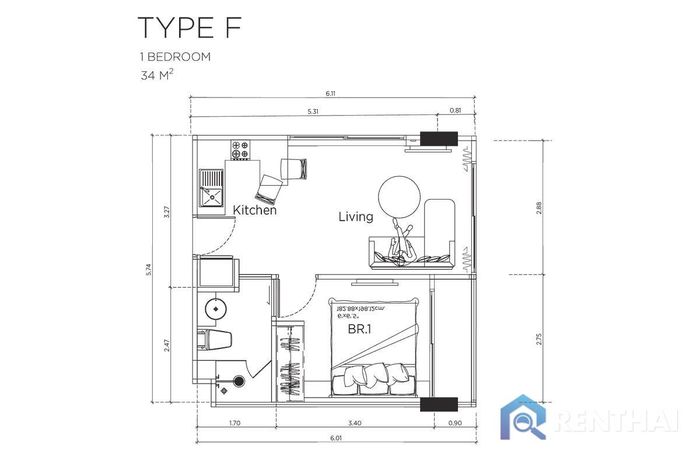 แปลนห้อง - Type-9