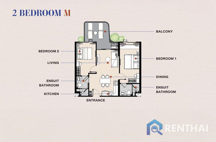 Планировка объектов - 2 Bedroom M