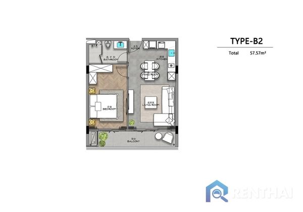 Condo 1 beds. 58 sq.m. - photo 5