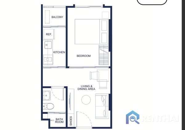 Кондо 1 сп. 30 кв.м. - фото 5