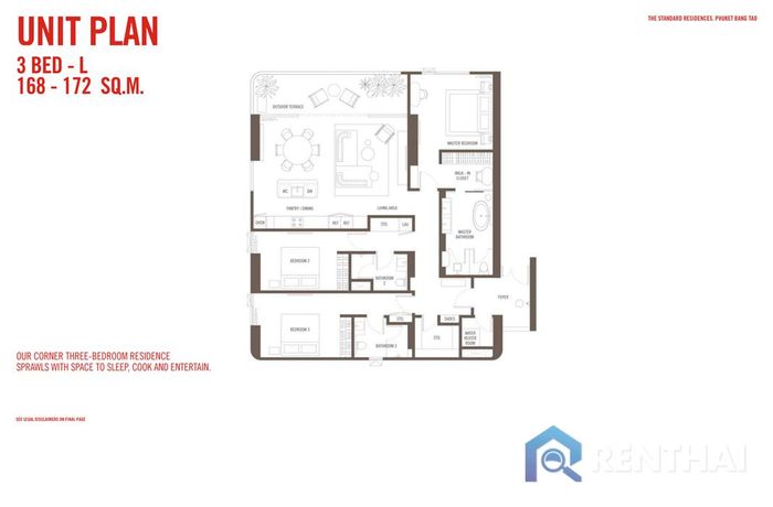 Планировка объектов - Type 3Beds Plus