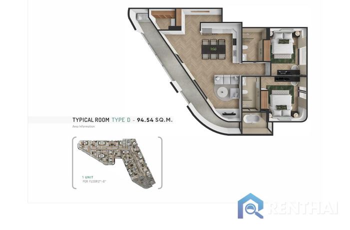 Планировка объектов - Type-2beds-3