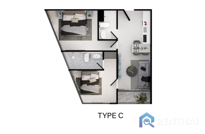 แปลนห้อง - Type C