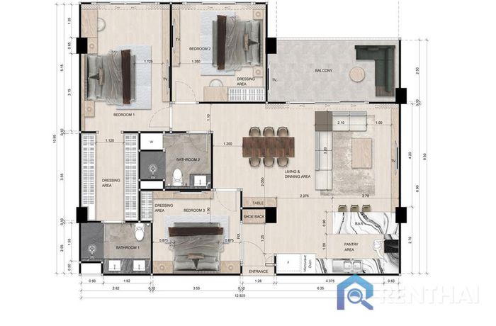 แปลนห้อง - Type-1BR