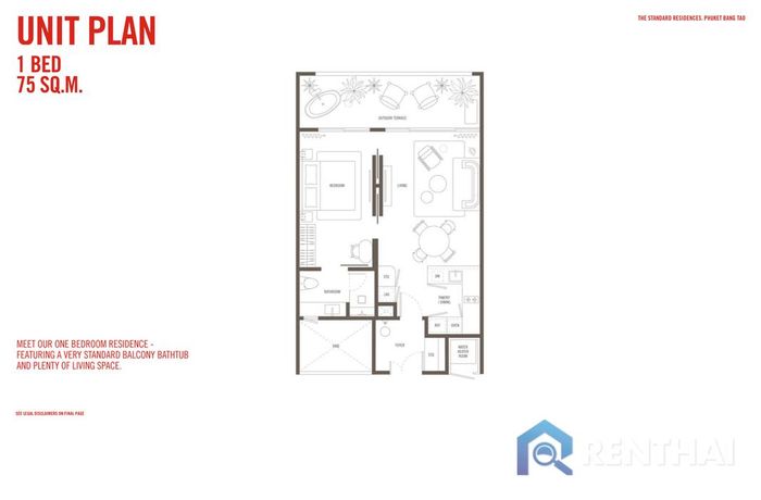 Планировка объектов - Type 1Bed