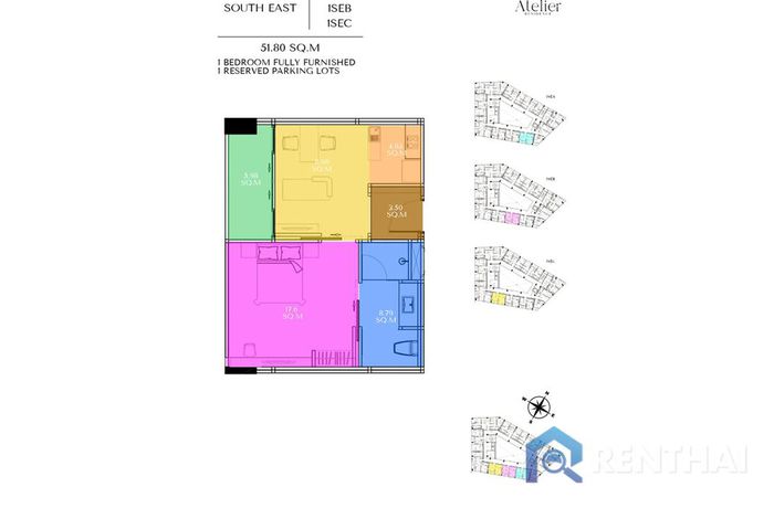 แปลนห้อง - 1 Bed 59 sqm