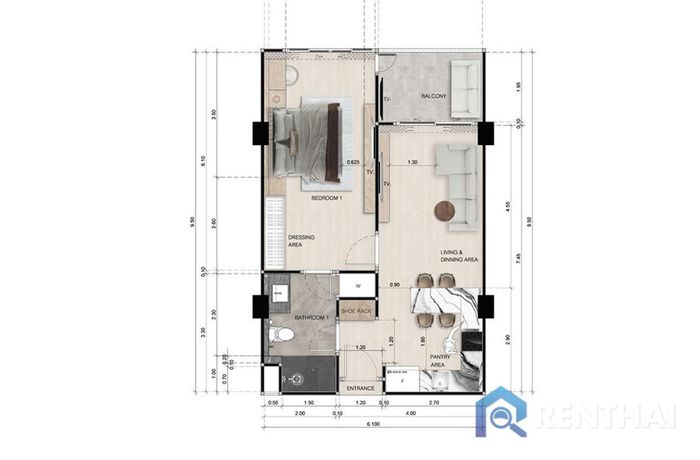 แปลนห้อง - Type-3BR