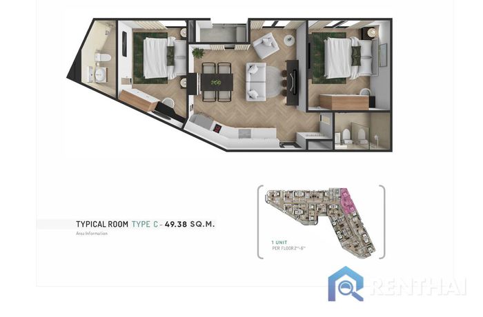 Планировка объектов - Type-2beds-2