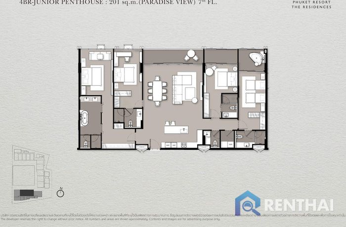 แปลนห้อง - 4 Bedroom
