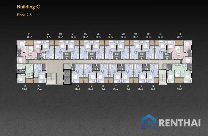 แบบแปลนชั้น - Building C-2-5