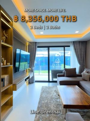 For under ฿10 million, you can own a brand-new 2-bedroom condo with the space and comfort of a modern home! 🏡

Large living area